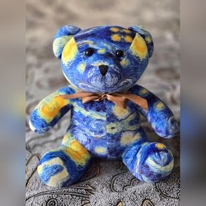 Starry Night Teddy Bear - Immersive Lighthouse - Van Gogh Souvenir Stuffed Plush